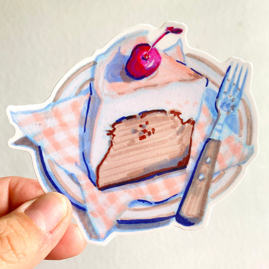 Cake Plate Vinyl Sticker Decal | Waterproof  Weatherproof | Foodie Stickers