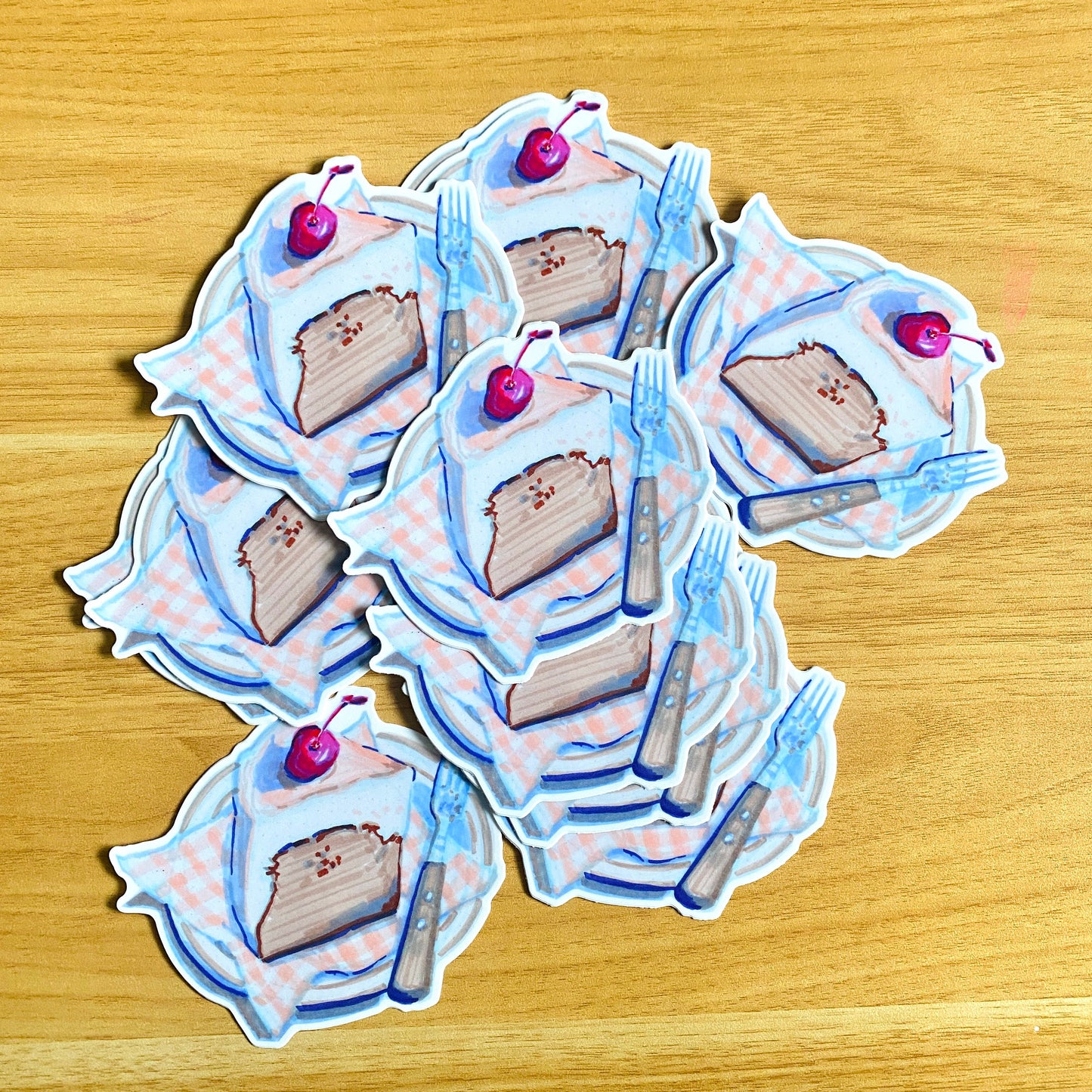 Cake Plate Vinyl Sticker Decal | Waterproof  Weatherproof | Foodie Stickers
