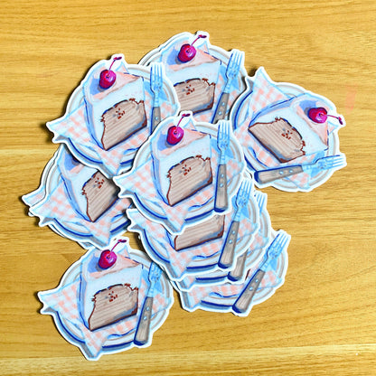 Cake Plate Vinyl Sticker Decal | Waterproof  Weatherproof | Foodie Stickers