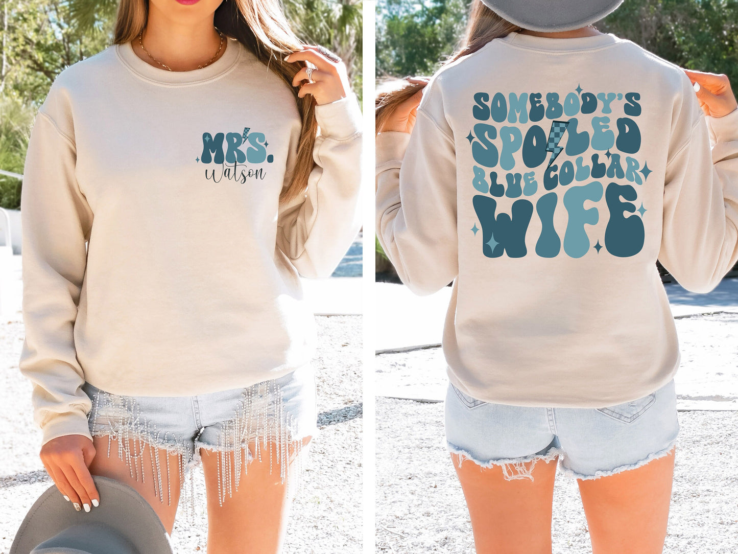 Somebody's Spoiled Blue Collar Wife Shirt, Funny Wife Sweatshirt, Blue Collar Wife Sweatshirt, Blue Collar Gift, Spoiled Wife Shirt