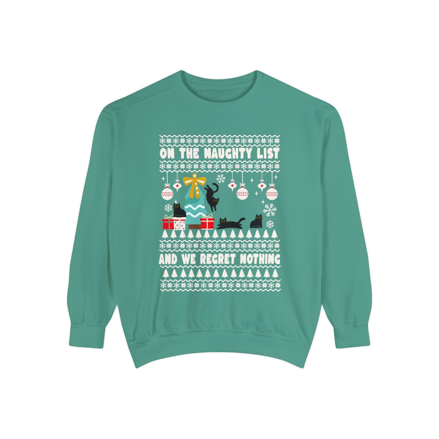 Merry Christmas Cat Sweatshirt We Regret Nothing Sweatshirt Funny Cat Sweatshirt Cat Lover Pullover Gift for Cat Owner Funny Gift Cat Lover