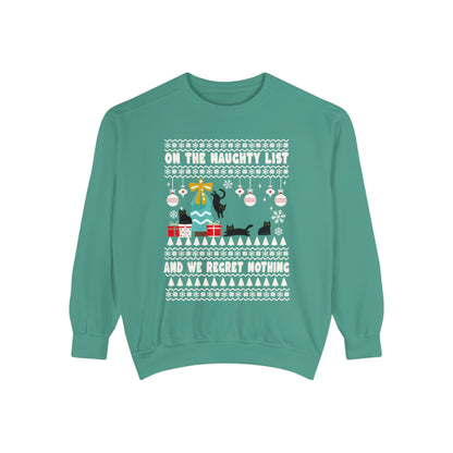 Merry Christmas Cat Sweatshirt We Regret Nothing Sweatshirt Funny Cat Sweatshirt Cat Lover Pullover Gift for Cat Owner Funny Gift Cat Lover