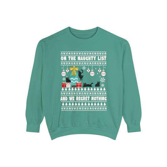 Merry Christmas Cat Sweatshirt We Regret Nothing Sweatshirt Funny Cat Sweatshirt Cat Lover Pullover Gift for Cat Owner Funny Gift Cat Lover