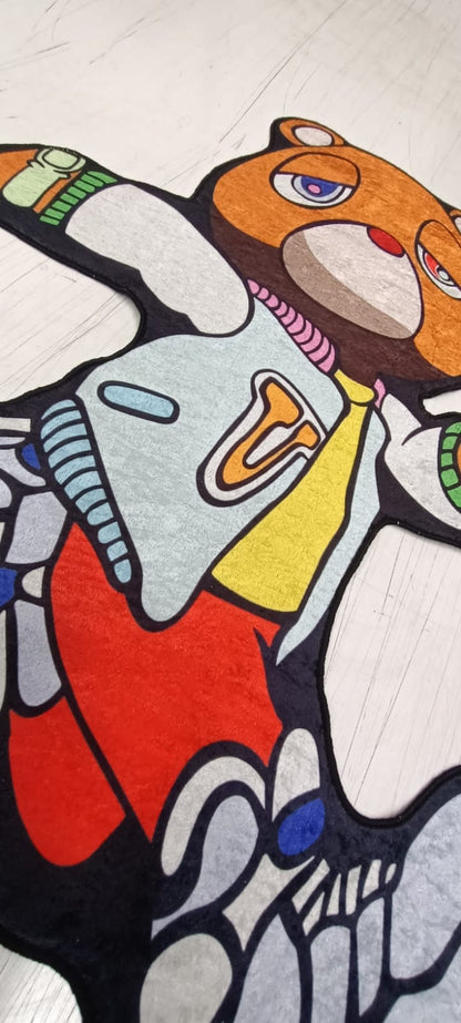 Kanye West, Bear rug,Graduation Bear rug,Music Inspired Album CD Rug, bear rug,Graduation gift, College Dropout Bear rug, Yeezus CD