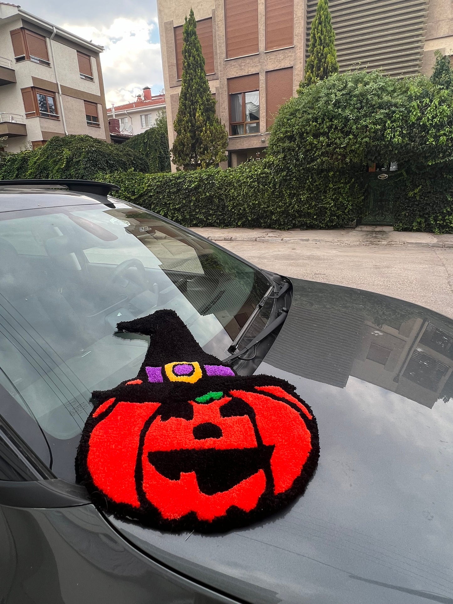 Halloween Tufting Rug | Pumpkin Fluffy Tufted Rug | Custom Handmade Rug