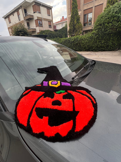 Halloween Tufting Rug | Pumpkin Fluffy Tufted Rug | Custom Handmade Rug