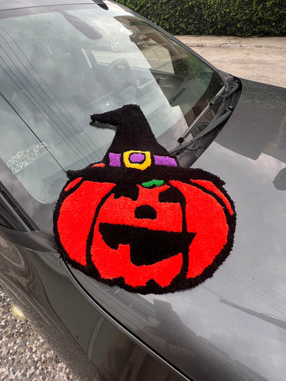 Halloween Tufting Rug | Pumpkin Fluffy Tufted Rug | Custom Handmade Rug