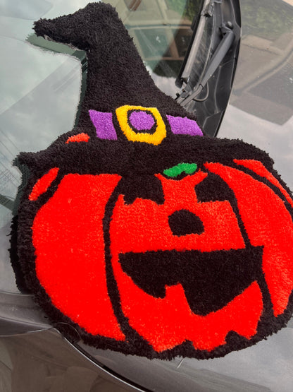 Halloween Tufting Rug | Pumpkin Fluffy Tufted Rug | Custom Handmade Rug