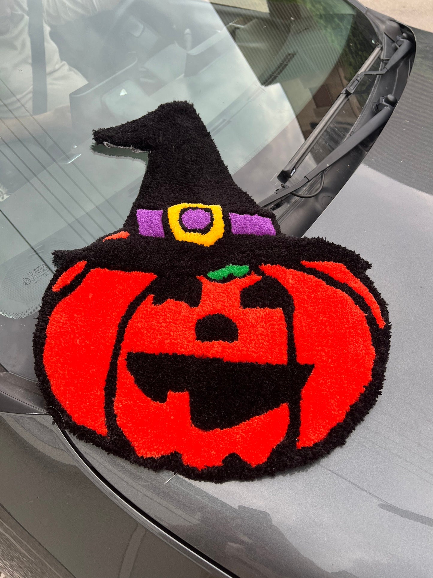 Halloween Tufting Rug | Pumpkin Fluffy Tufted Rug | Custom Handmade Rug