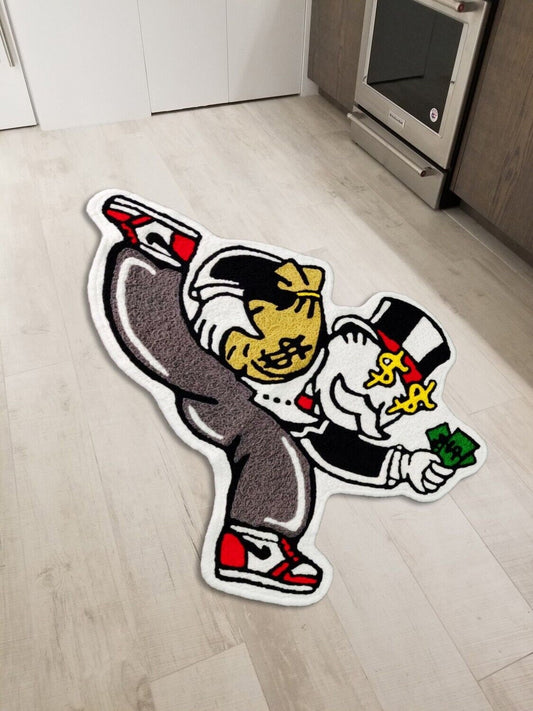 Alec Monopoly Hypebeast Floor Mat Modern Area Rug Living Room Accent Wool Carpet