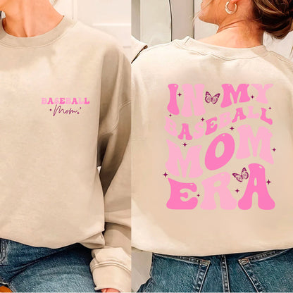 In My Baseball Mom Era Sweatshirt, Baseball Mom Shirt, Retro Game Day Gift, Team Mom Gift, In My Era Shirt, Baseball Sweatshirt