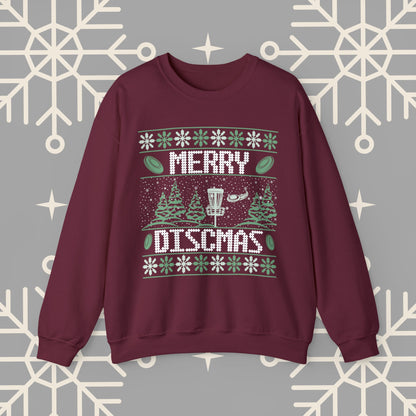 Merry Discmas Ugly Christmas , Disc Golf Christmas Sweatshirt, Funny Christmas , Gift for Disc Golfer, Disc Golf Shirt for Men