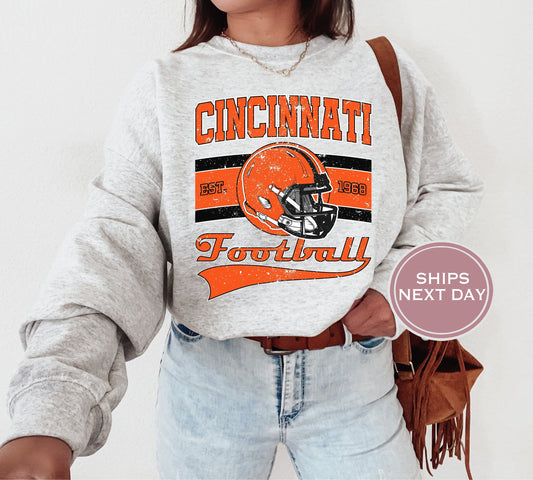 Cincinnati Football Sweatshirt, Vintage Cincinnati Crewneck, Retro Cincinnati Sweatshirt, Cincinnati Toddler Crewneck