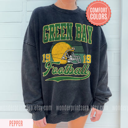 Funny Green Bay Football Sweatshirt, Retro Sports Fan Shirt, Game Day Gift Tee, Green Bay Mascot Sweatshirt, Green Bay Football Fan Shirt