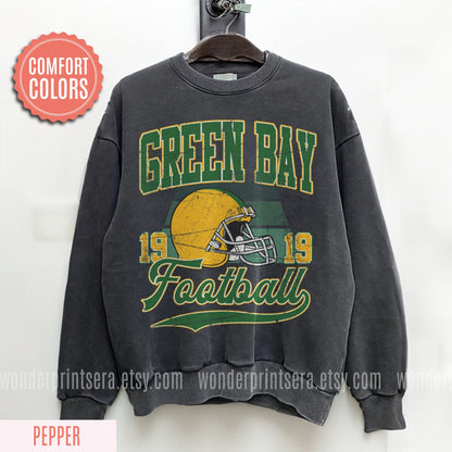 Funny Green Bay Football Sweatshirt, Retro Sports Fan Shirt, Game Day Gift Tee, Green Bay Mascot Sweatshirt, Green Bay Football Fan Shirt