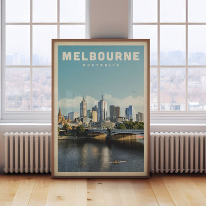 Melbourne Australia Poster, Melbourne Print, Melbourne Skyline Wall Art, Australia Travel Poster, Melbourne Canvas, Australia Home Decor