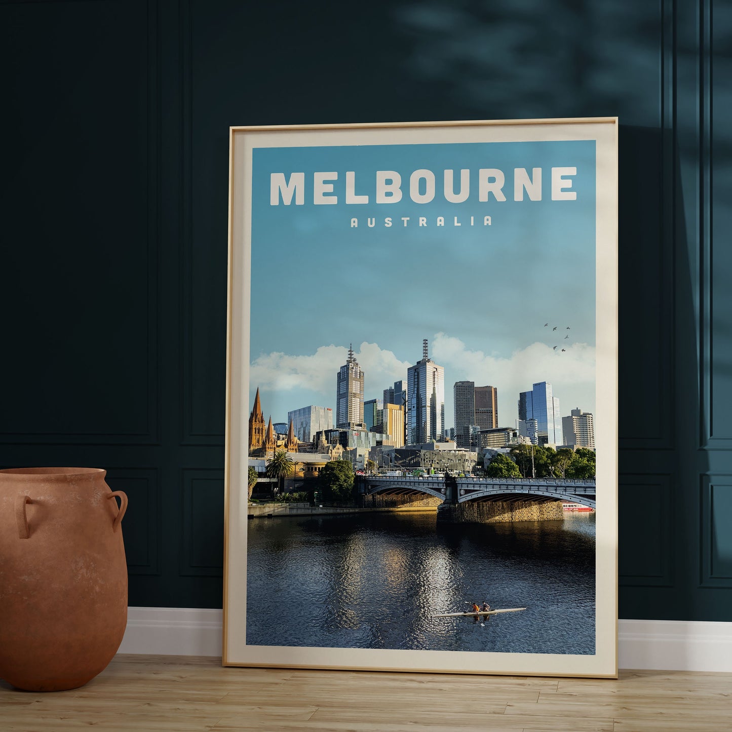 Melbourne Australia Poster, Melbourne Print, Melbourne Skyline Wall Art, Australia Travel Poster, Melbourne Canvas, Australia Home Decor
