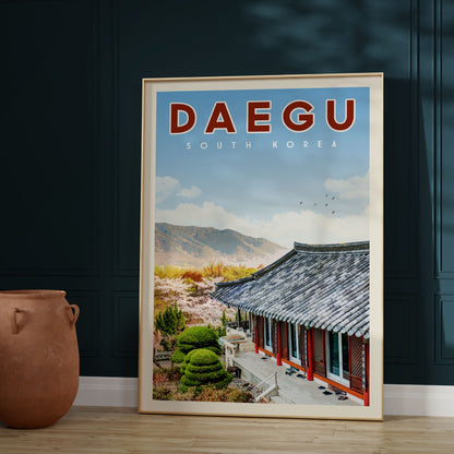 Daegu South Korea Poster, Daegu Print, South Korea Wall Art, Daegu Travel Poster