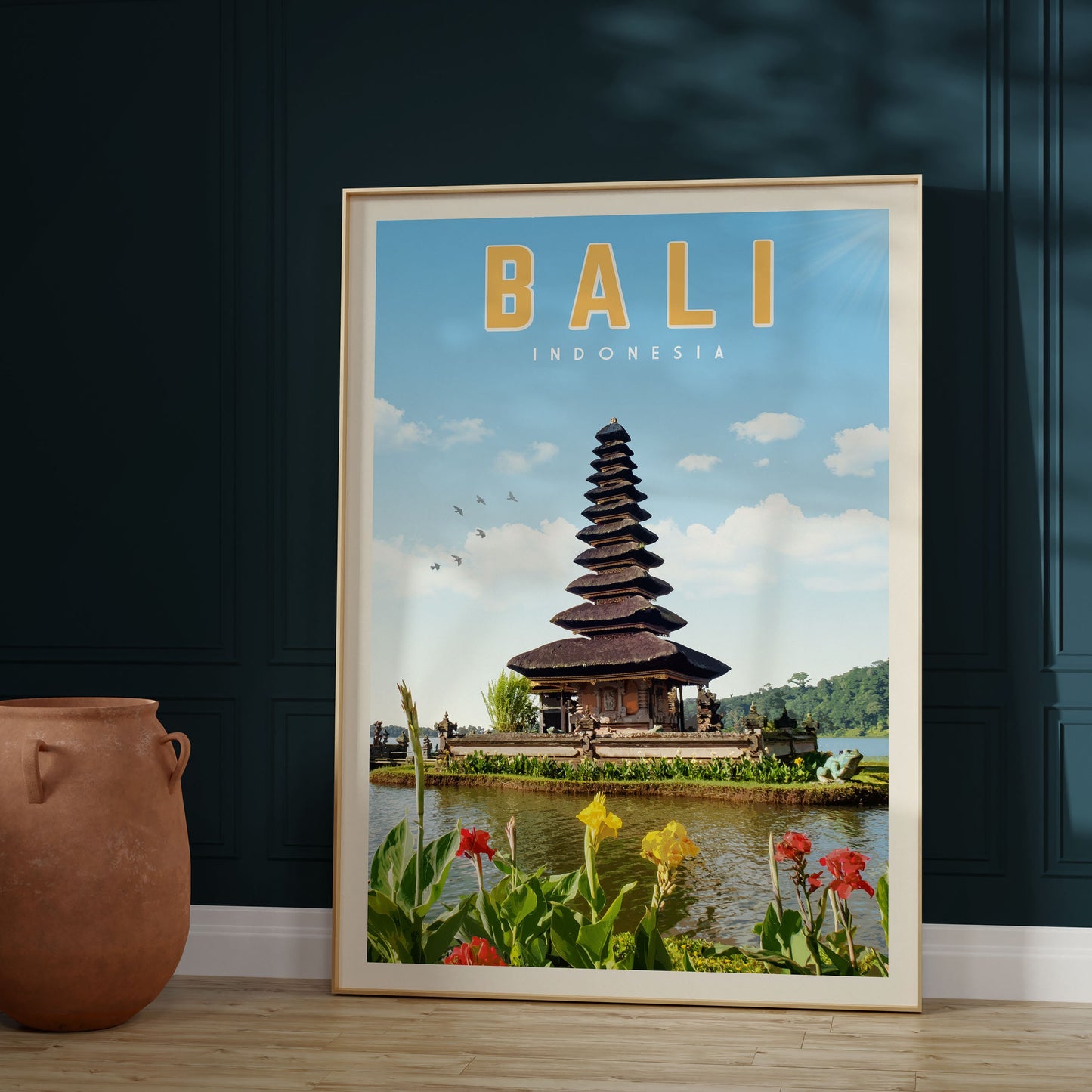 Bali Decor, Bali Travel Poster, Bali Wall Art, Bali Indonesia Print, Bali Home Decor, Bali Print, Bali Painting,  Bali Map