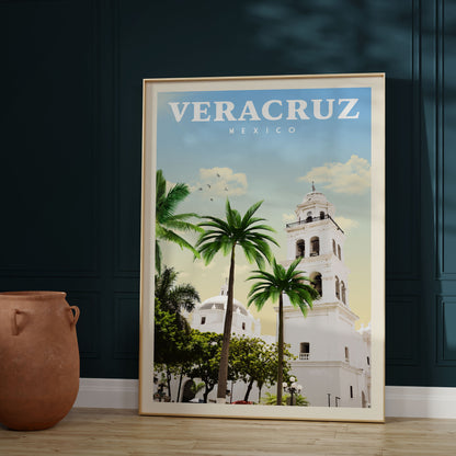 Veracruz Mexico Travel Poster, Veracruz Print, Veracruz Wall Art, Mexico Gift, Veracruz Mexico Decor, Mexico Poster, Mexican Wall Art
