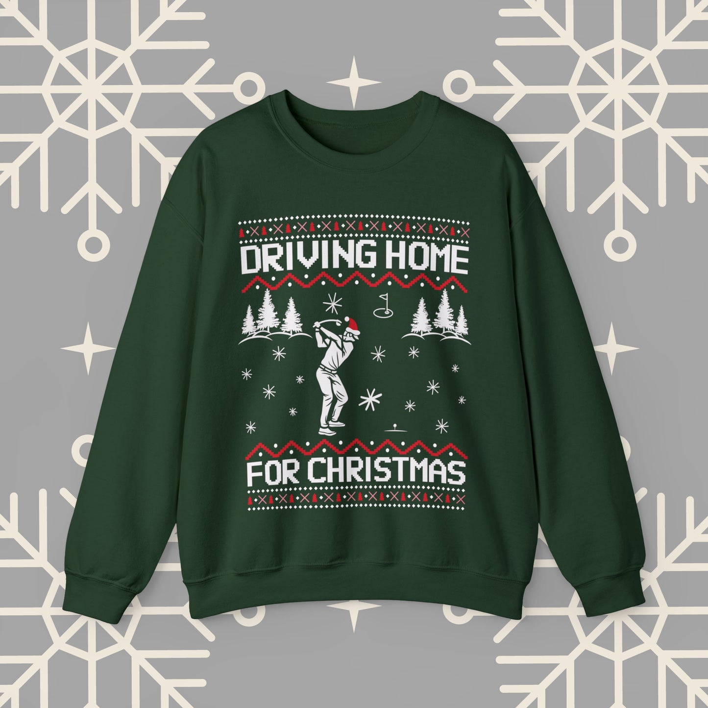 Golf Christmas Sweatshirt, Driving Home For Christmas Funny Golf , Ugly Christmas Jumper, Gift for Golfer