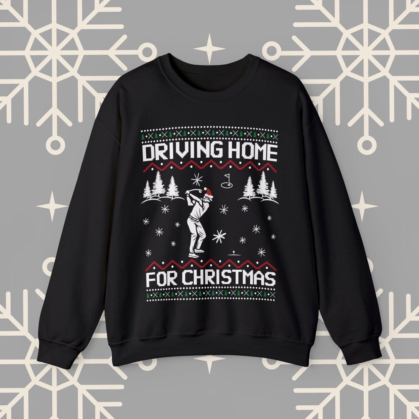 Golf Christmas Sweatshirt, Driving Home For Christmas Funny Golf , Ugly Christmas Jumper, Gift for Golfer