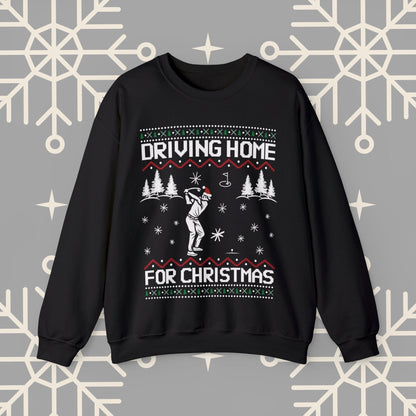 Golf Christmas Sweatshirt, Driving Home For Christmas Funny Golf , Ugly Christmas Jumper, Gift for Golfer