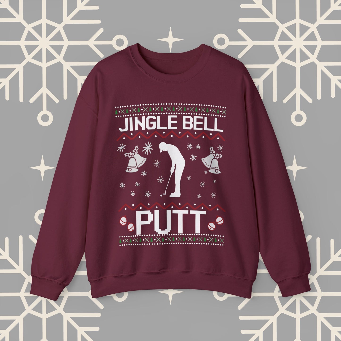 Jingle Bell Putt Christmas Golf Sweatshirt, Ugly Christmas , Golf Christmas Sweatshirt, Golf Christmas Gifts, Golf Holiday .