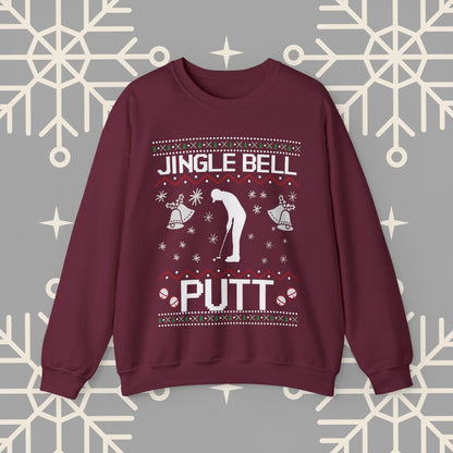 Jingle Bell Putt Christmas Golf Sweatshirt, Ugly Christmas , Golf Christmas Sweatshirt, Golf Christmas Gifts, Golf Holiday .