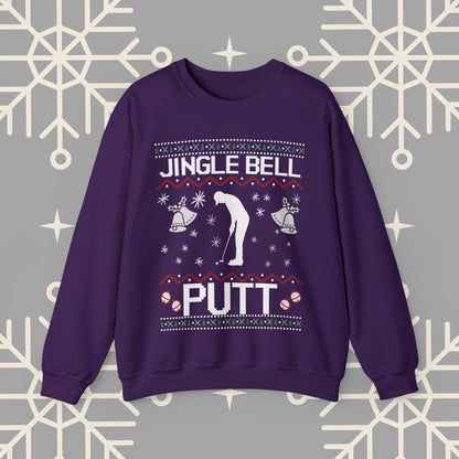 Jingle Bell Putt Christmas Golf Sweatshirt, Ugly Christmas , Golf Christmas Sweatshirt, Golf Christmas Gifts, Golf Holiday .