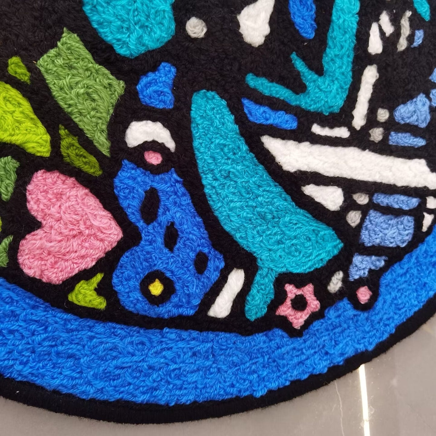 Lucario Rug,Knitting Handmade Non-slip Area Rug Home Decor