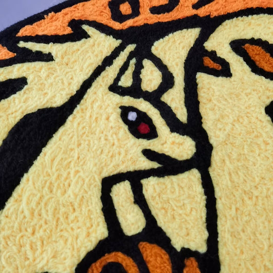 Ninetales Rug,Vulpix Goupix Knitting Handmade Non-slip Area Rug Home Decor Feunard Vulnona