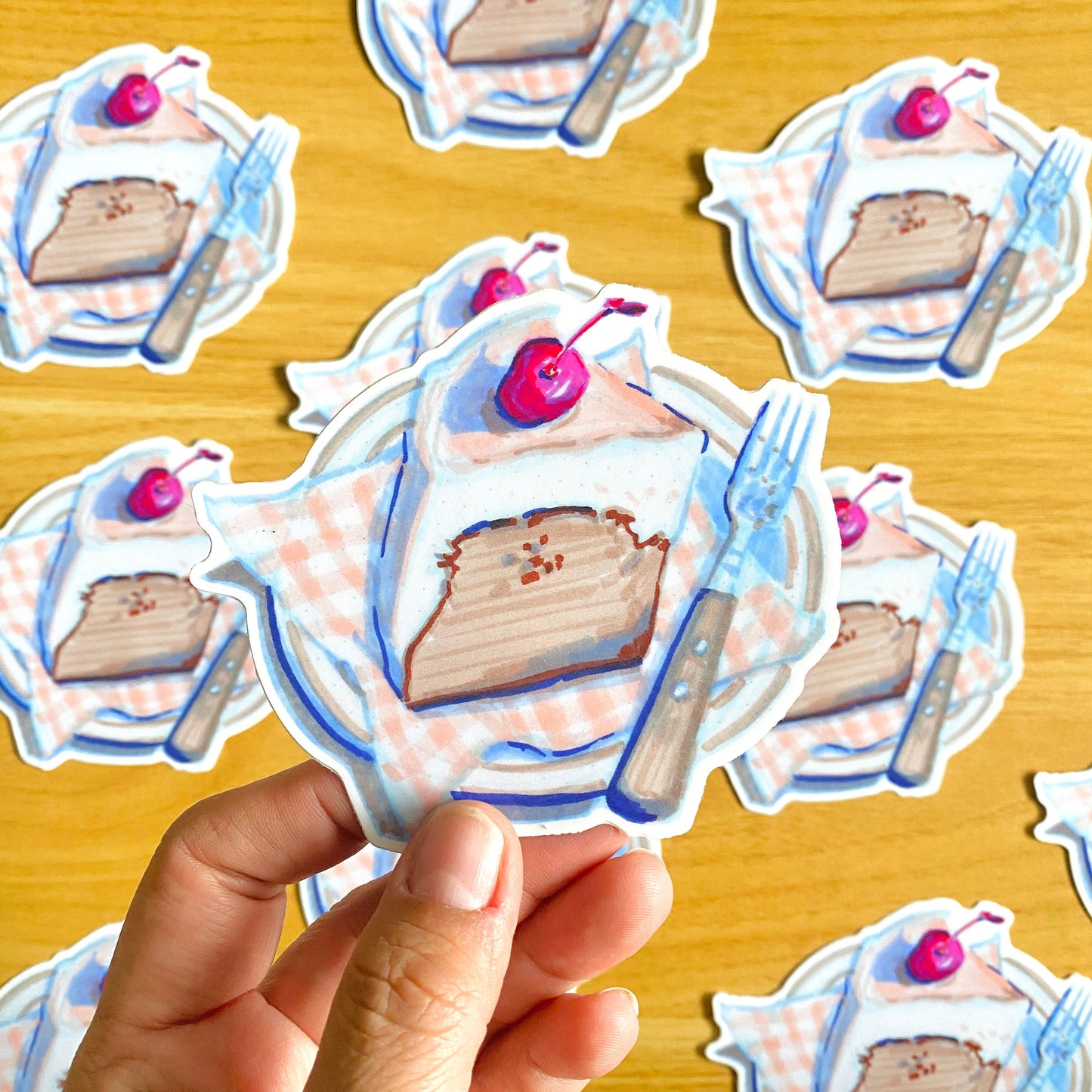 Cake Plate Vinyl Sticker Decal | Waterproof  Weatherproof | Foodie Stickers