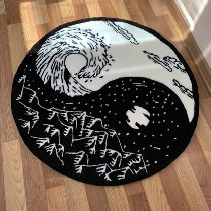 yin yang rug home decor rug custom rug living room decor home decor home decor rug