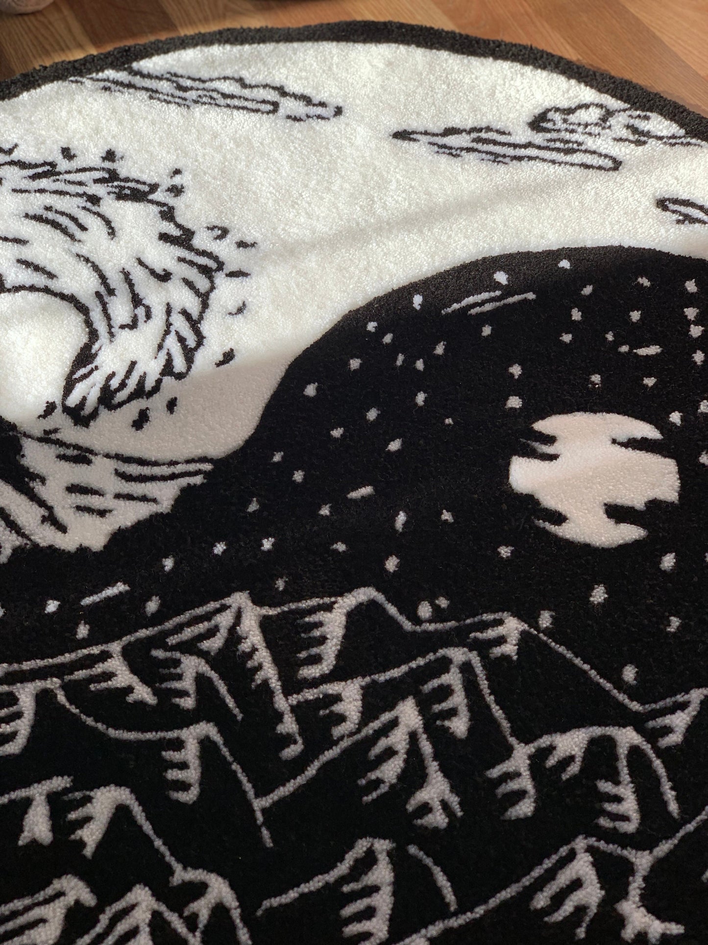 yin yang rug home decor rug custom rug living room decor home decor home decor rug