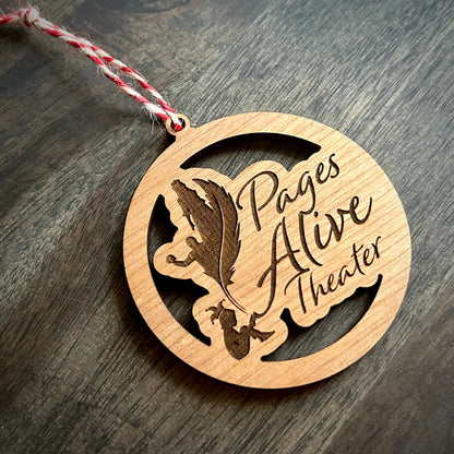 Custom Wood Logo Ornament | Company Gift | Church Gift | Club Gift | School Gift | Engraved Ornament | Team Gift | Gift Shop