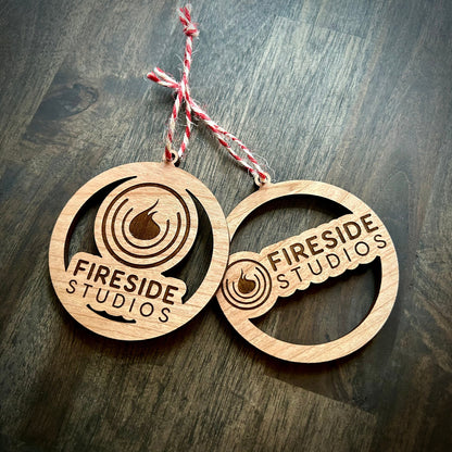 Custom Wood Logo Ornament | Company Gift | Church Gift | Club Gift | School Gift | Engraved Ornament | Team Gift | Gift Shop