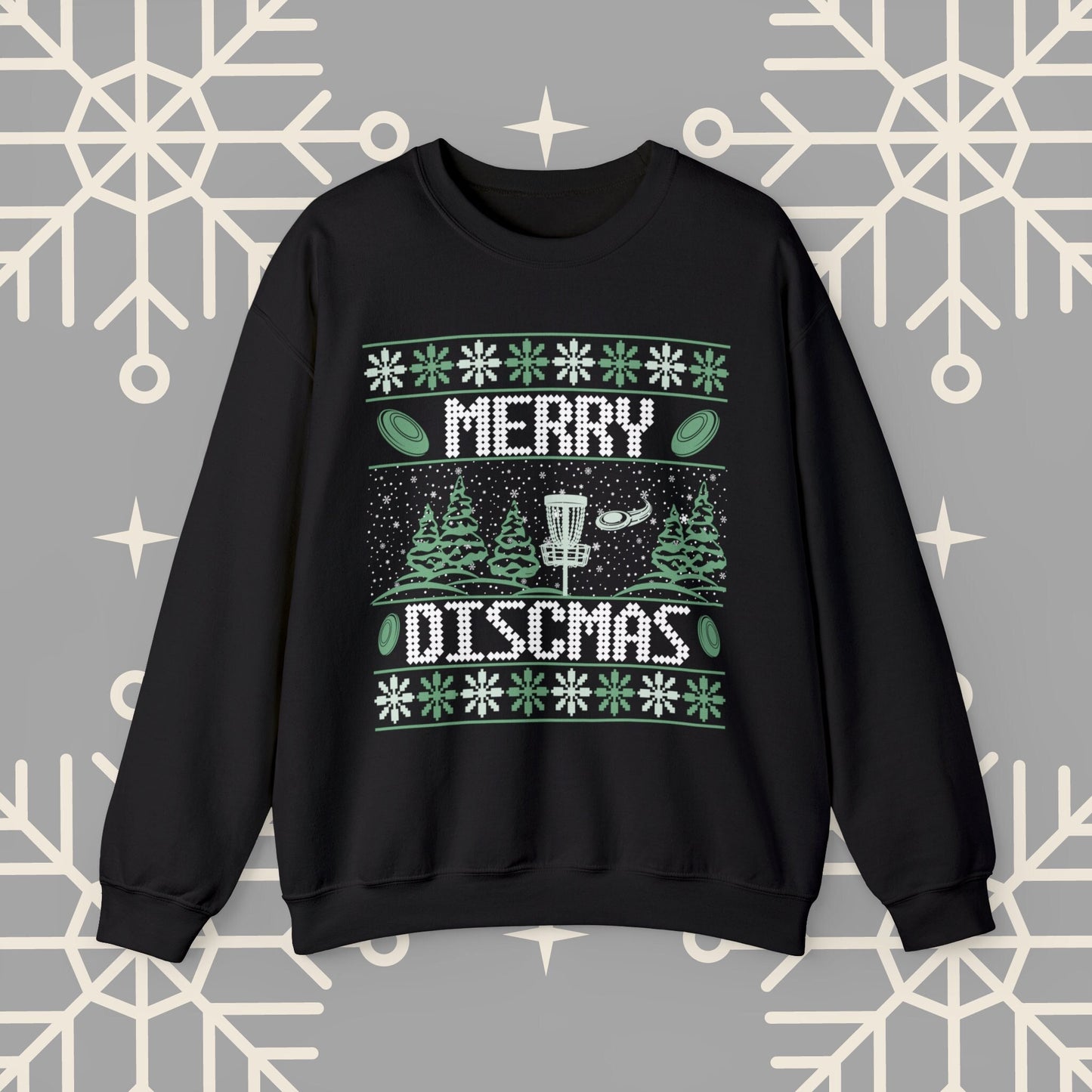 Merry Discmas Ugly Christmas , Disc Golf Christmas Sweatshirt, Funny Christmas , Gift for Disc Golfer, Disc Golf Shirt for Men
