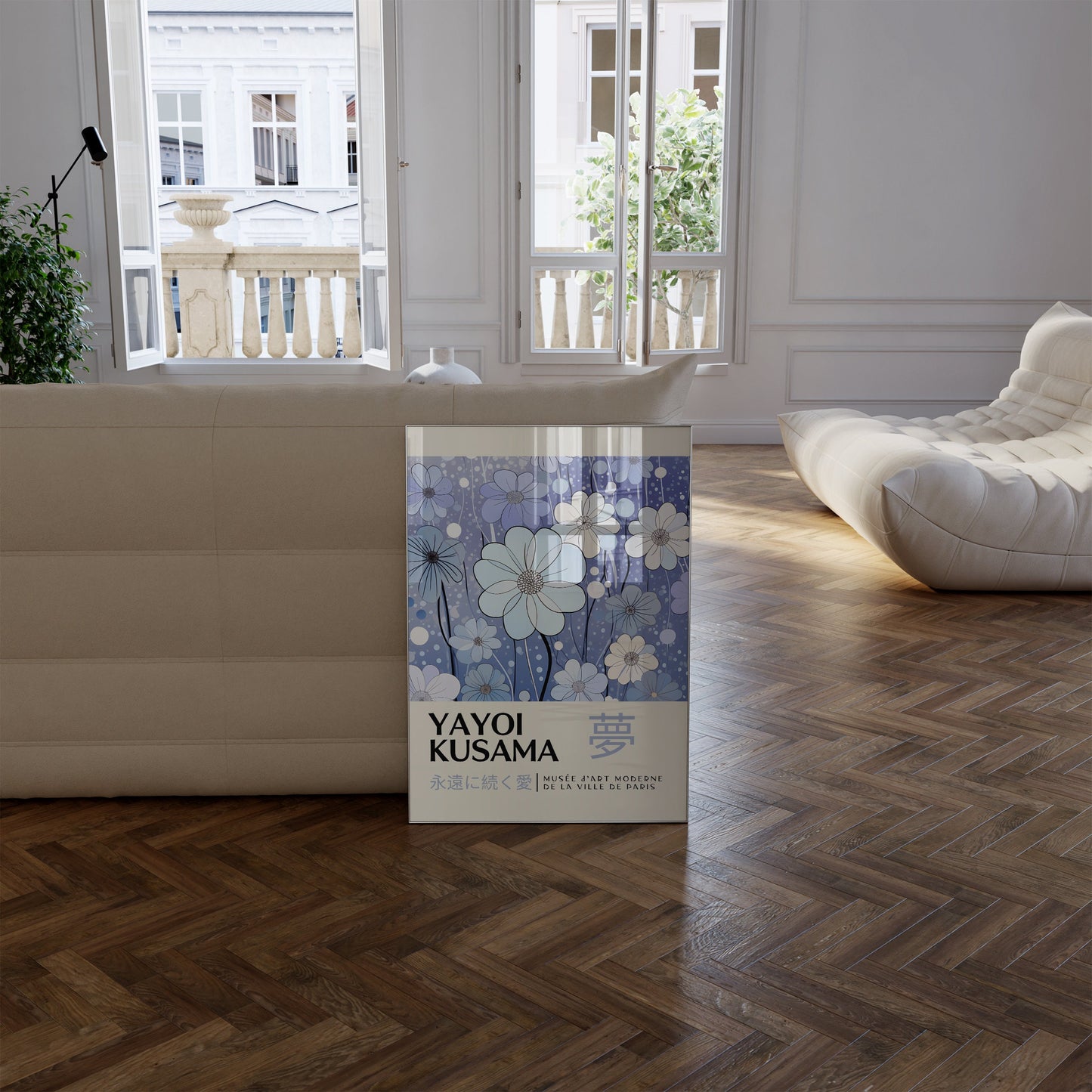 Yayoi Kusama Print - Japanese Wall Art - Home Wall Decor as Abstract Yayoi Kusama Poster - Yayoi Kusama Inspired Japanese Gallery Wall Art