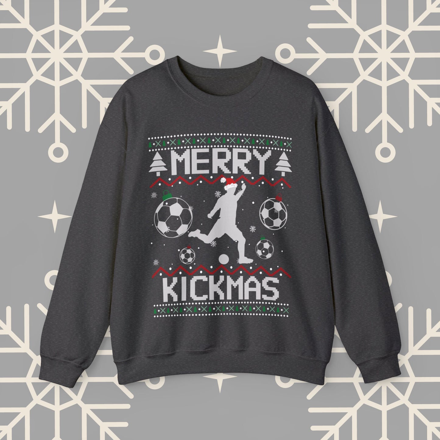 Merry Kickmas Ugly Christmas , Funny Christmas Sweatshirt, Soccer Sweatshirt, Soccer Shirt, Football Christmas , Soccer Gifts