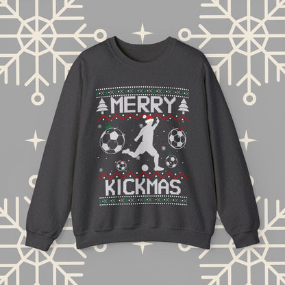 Merry Kickmas Ugly Christmas , Funny Christmas Sweatshirt, Soccer Sweatshirt, Soccer Shirt, Football Christmas , Soccer Gifts
