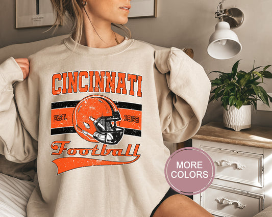 Cincinnati Football Sweatshirt, Vintage Cincinnati Crewneck, Retro Cincinnati Sweatshirt, Cincinnati Toddler Crewneck