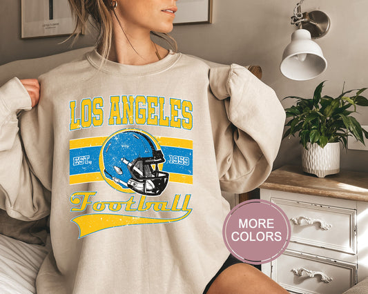 Los Angeles Football Sweatshirt, Vintage Los Angeles Crewneck, Retro Los Angeles Sweatshirt,Los Angeles Varsity Sweatshirt, Los Angeles