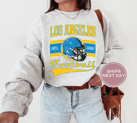 Los Angeles Football Sweatshirt, Vintage Los Angeles Crewneck, Retro Los Angeles Sweatshirt,Los Angeles Varsity Sweatshirt, Los Angeles