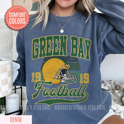 Funny Green Bay Football Sweatshirt, Retro Sports Fan Shirt, Game Day Gift Tee, Green Bay Mascot Sweatshirt, Green Bay Football Fan Shirt