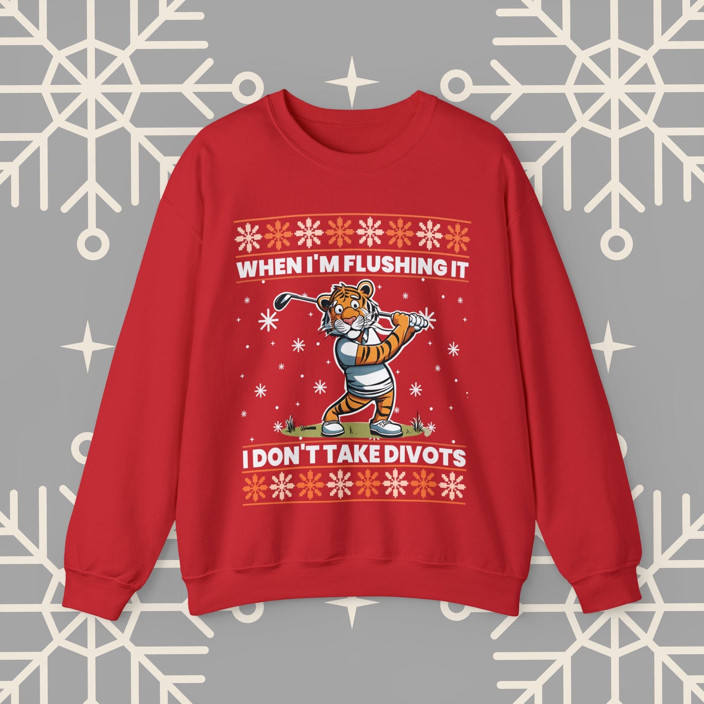 Golf Ugly Christmas , No Divots Funny Golf Sweatshirt, Christmas Sweatshirt, Golf , Golf Christmas Gifts, Golf Gifts for Men