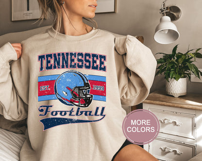 Tennessee Football Sweatshirt, Vintage Tennessee Crewneck, Retro Tennessee Sweatshirt, Tennessee Varsity Sweatshirt, Tennessee Longsleeve
