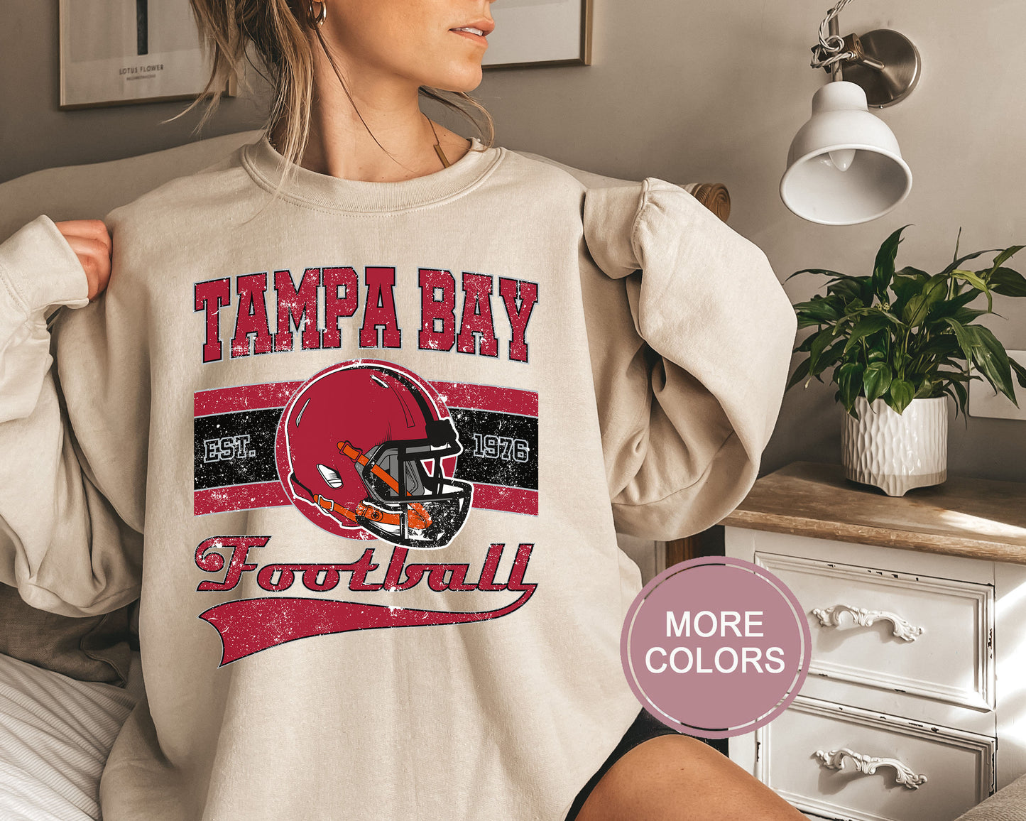 Tampa Bay Football Sweatshirt, Vintage Tampa Bay  Crewneck, Retro Tampa Bay  Sweatshirt, Tampa Bay  Varsity Sweatshirt, Tampa Bay Longsleeve