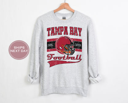 Tampa Bay Football Sweatshirt, Vintage Tampa Bay  Crewneck, Retro Tampa Bay  Sweatshirt, Tampa Bay  Varsity Sweatshirt, Tampa Bay Longsleeve