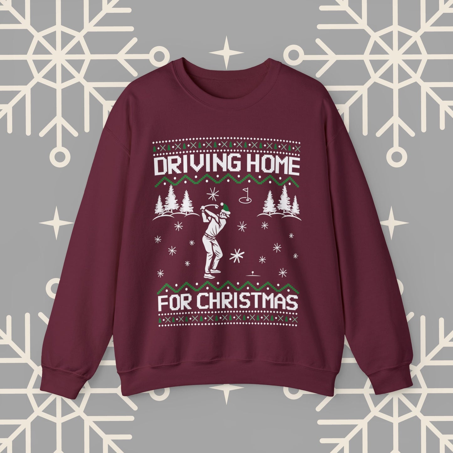 Golf Christmas Sweatshirt, Driving Home For Christmas Funny Golf , Ugly Christmas Jumper, Gift for Golfer